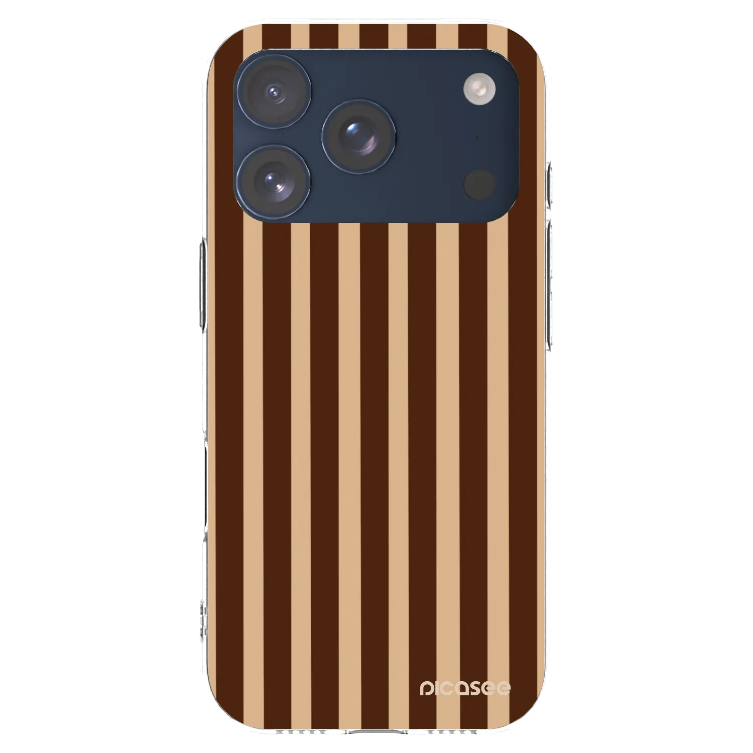 Picasee silikonowe przeźroczyste etui na Apple iPhone 17 Pro - Brown lines