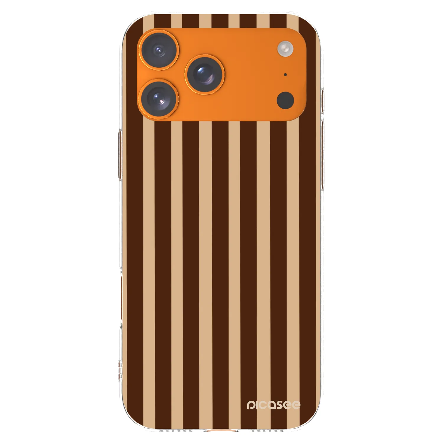 Picasee silikonowe przeźroczyste etui na Apple iPhone 17 Pro Max - Brown lines