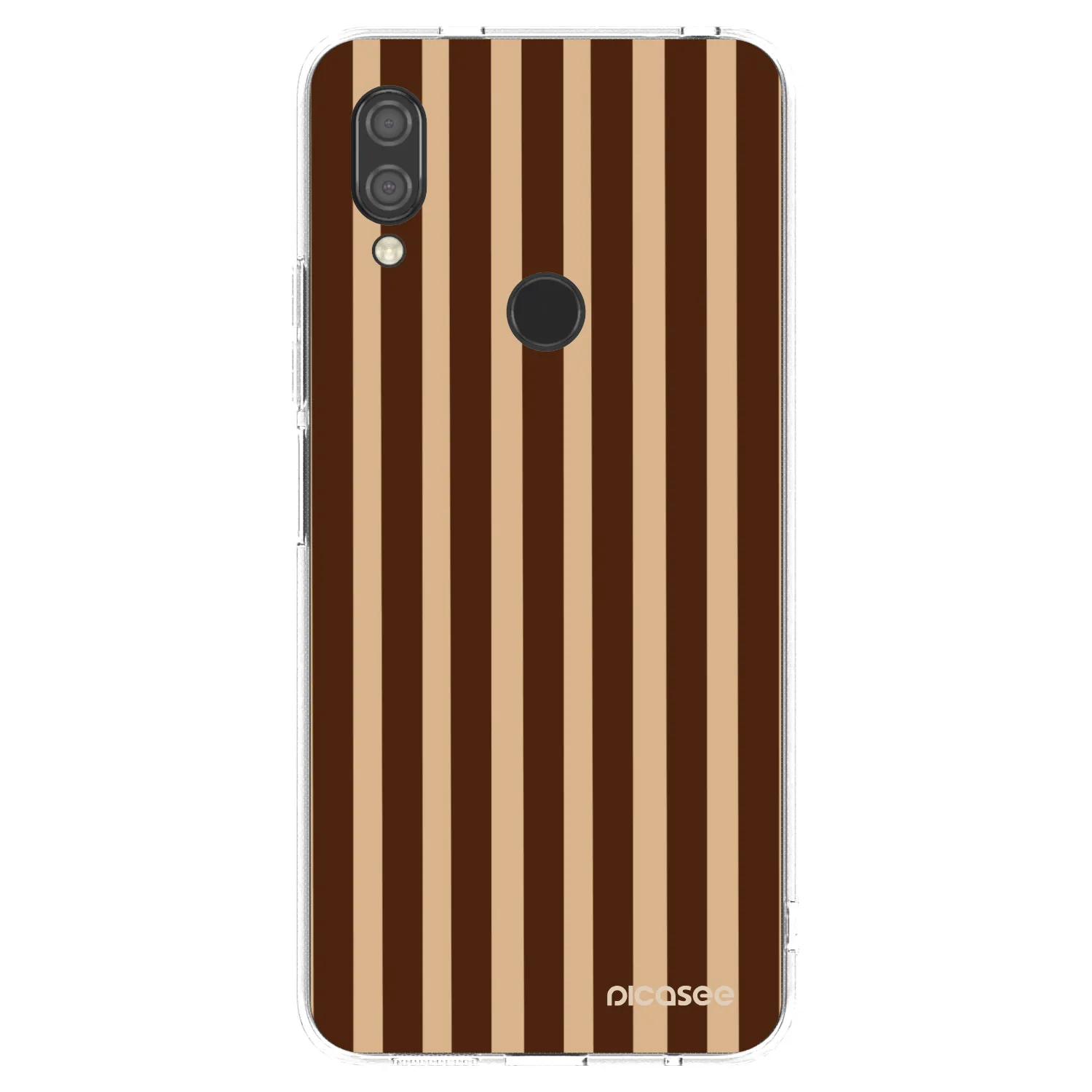 Picasee silikonowe przeźroczyste etui na Xiaomi Redmi 7 - Brown lines