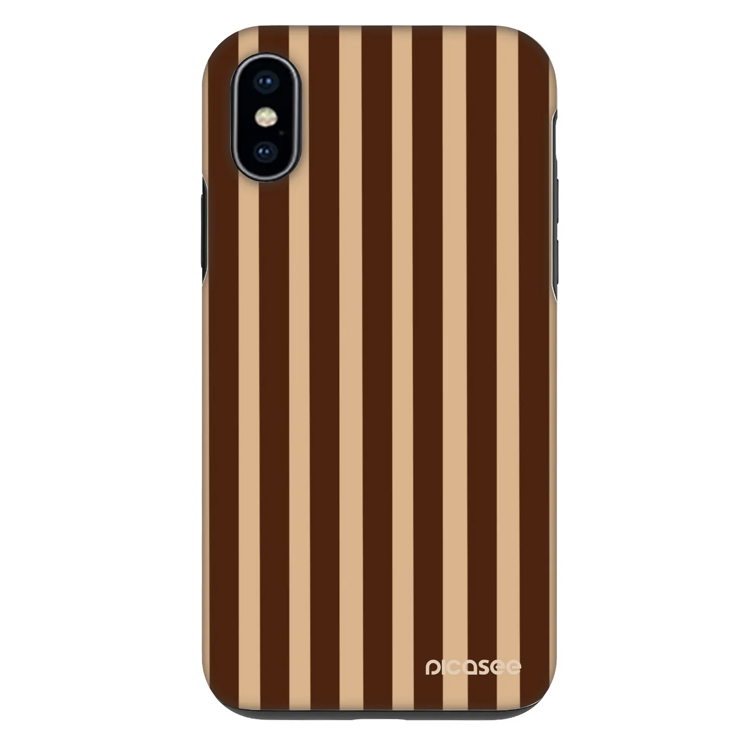 Picasee Fashion Case na Apple iPhone X/XS - Brown lines