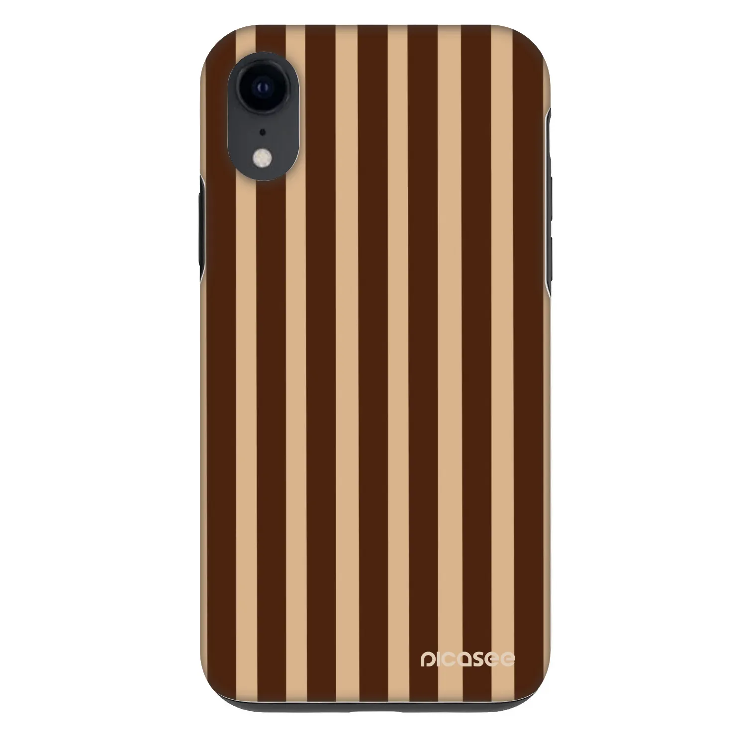 Picasee Fashion Case na Apple iPhone XR - Brown lines