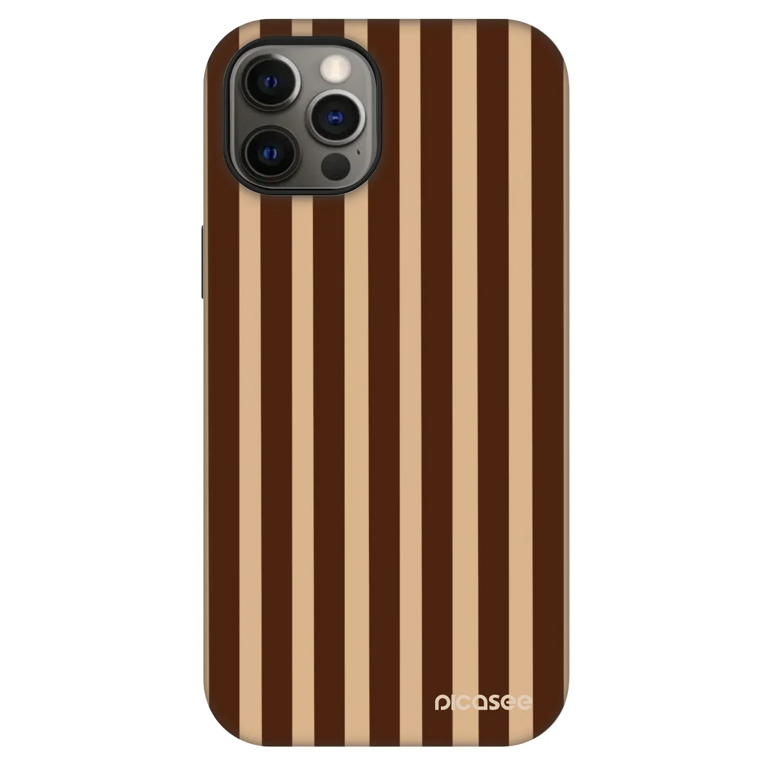 Picasee Fashion Case MagSafe na Apple iPhone 12 Pro - Brown lines