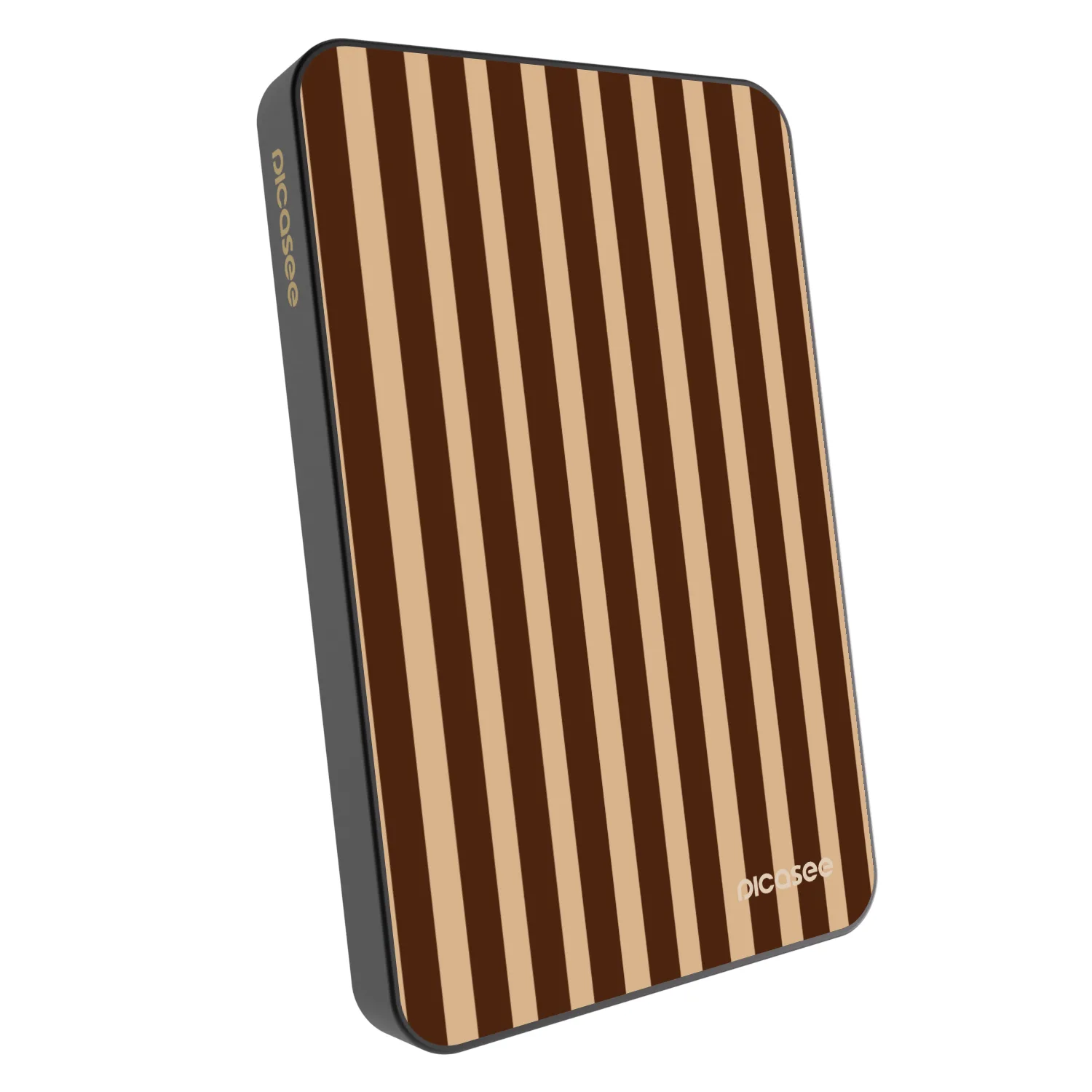 Picasee Powerbank z MagSafe 5 000 mAh Szary - Brown lines