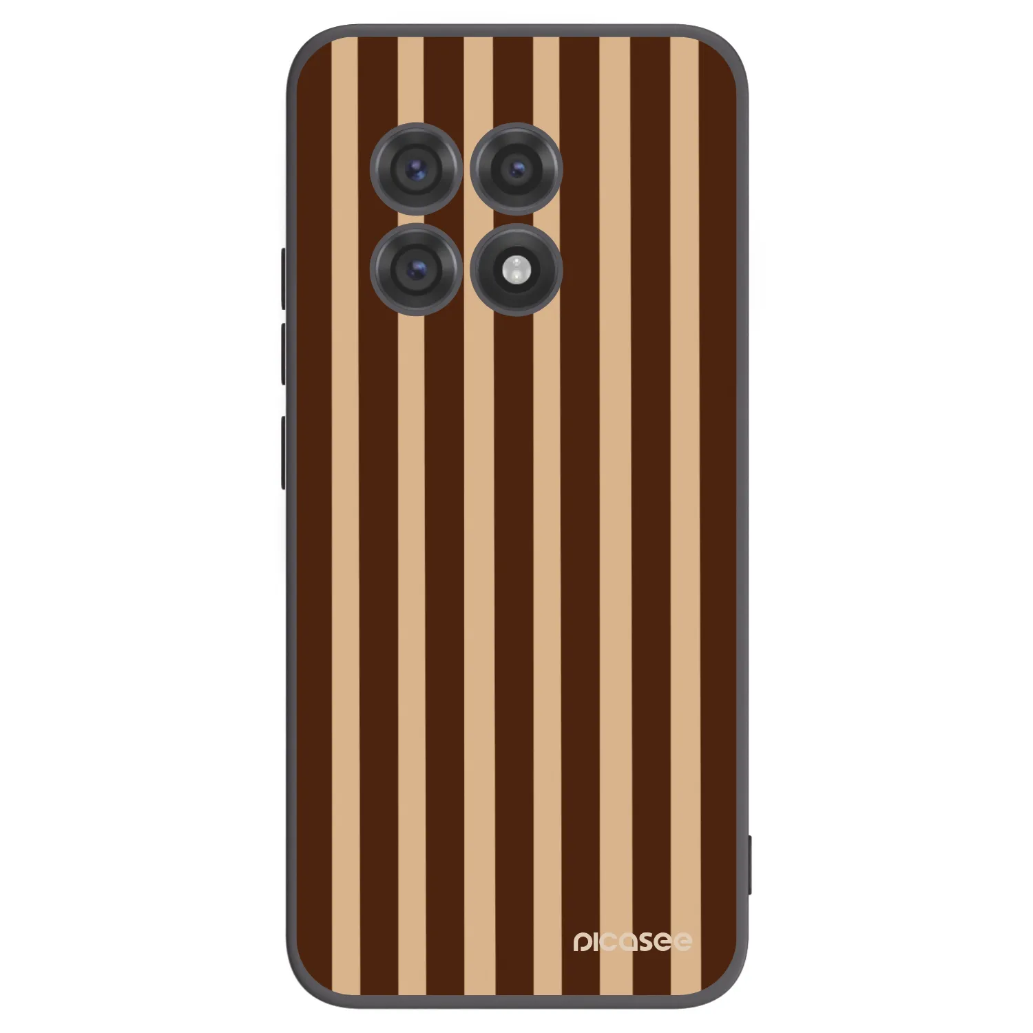 Picasee silikonowe czarne etui na OnePlus 13R 5G - Brown lines