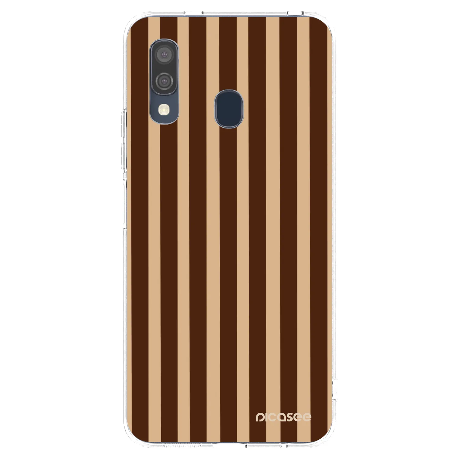 Picasee silikonowe przeźroczyste etui na Samsung Galaxy A40 A405F - Brown lines