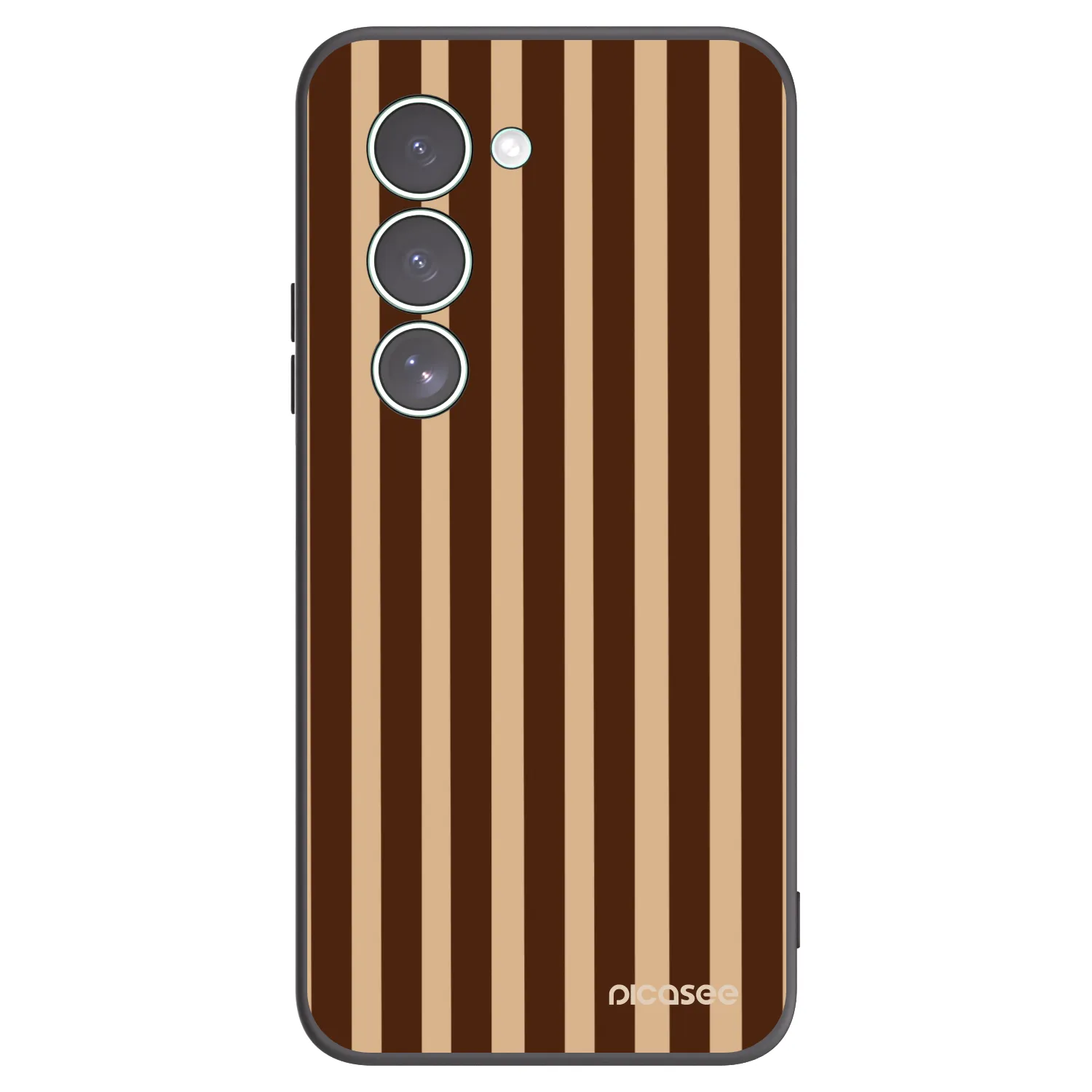 Picasee silikonowe czarne etui na Xiaomi Redmi 15 5G - Brown lines