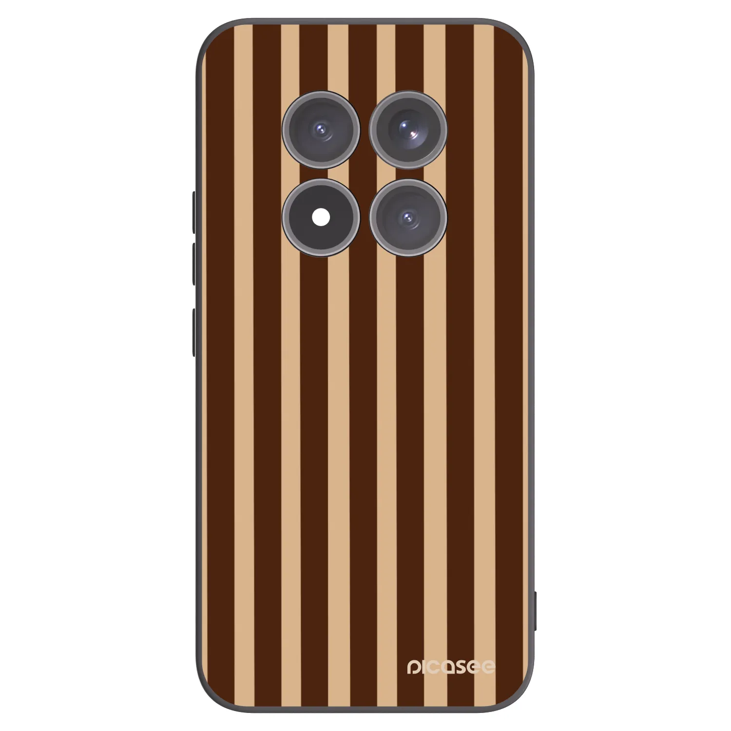 Picasee silikonowe czarne etui na Xiaomi Redmi Note 15 Pro+ - Brown lines