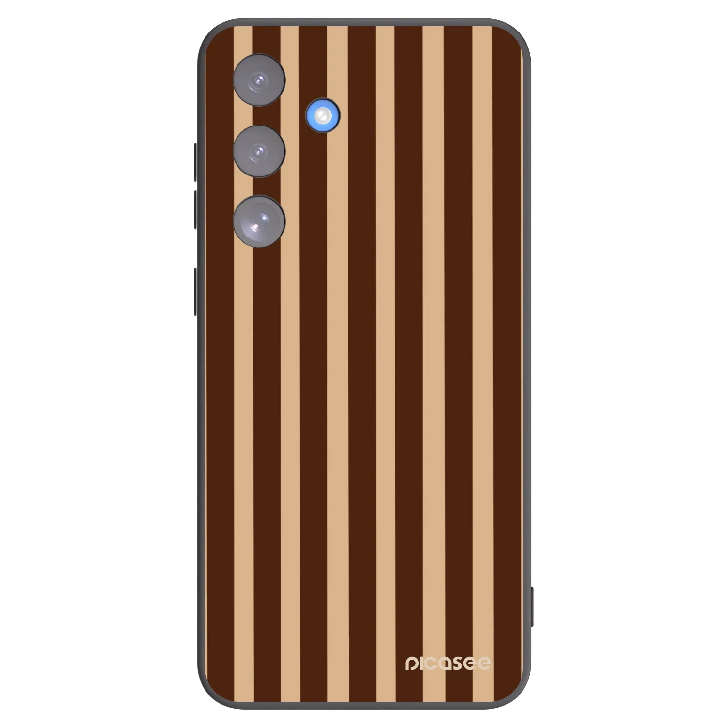 Picasee silikonowe czarne etui na Samsung Galaxy S25 FE 5G - Brown lines