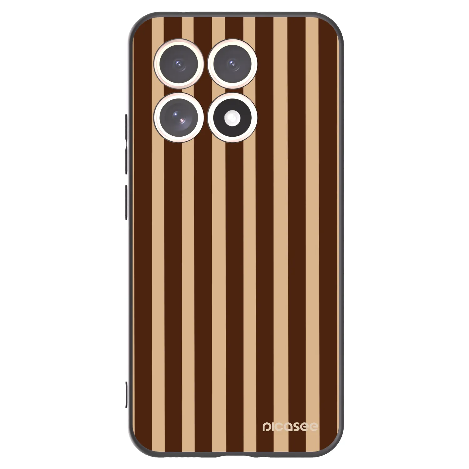 Picasee silikonowe czarne etui na Xiaomi 15T - Brown lines