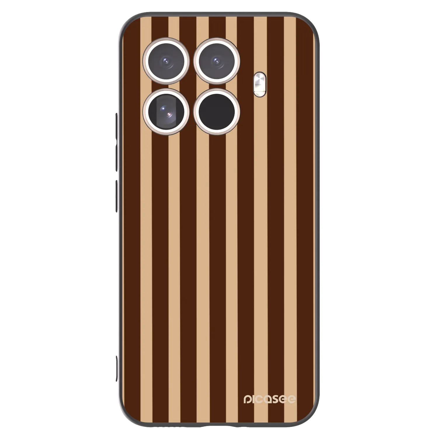 Picasee silikonowe czarne etui na Xiaomi 15T Pro - Brown lines