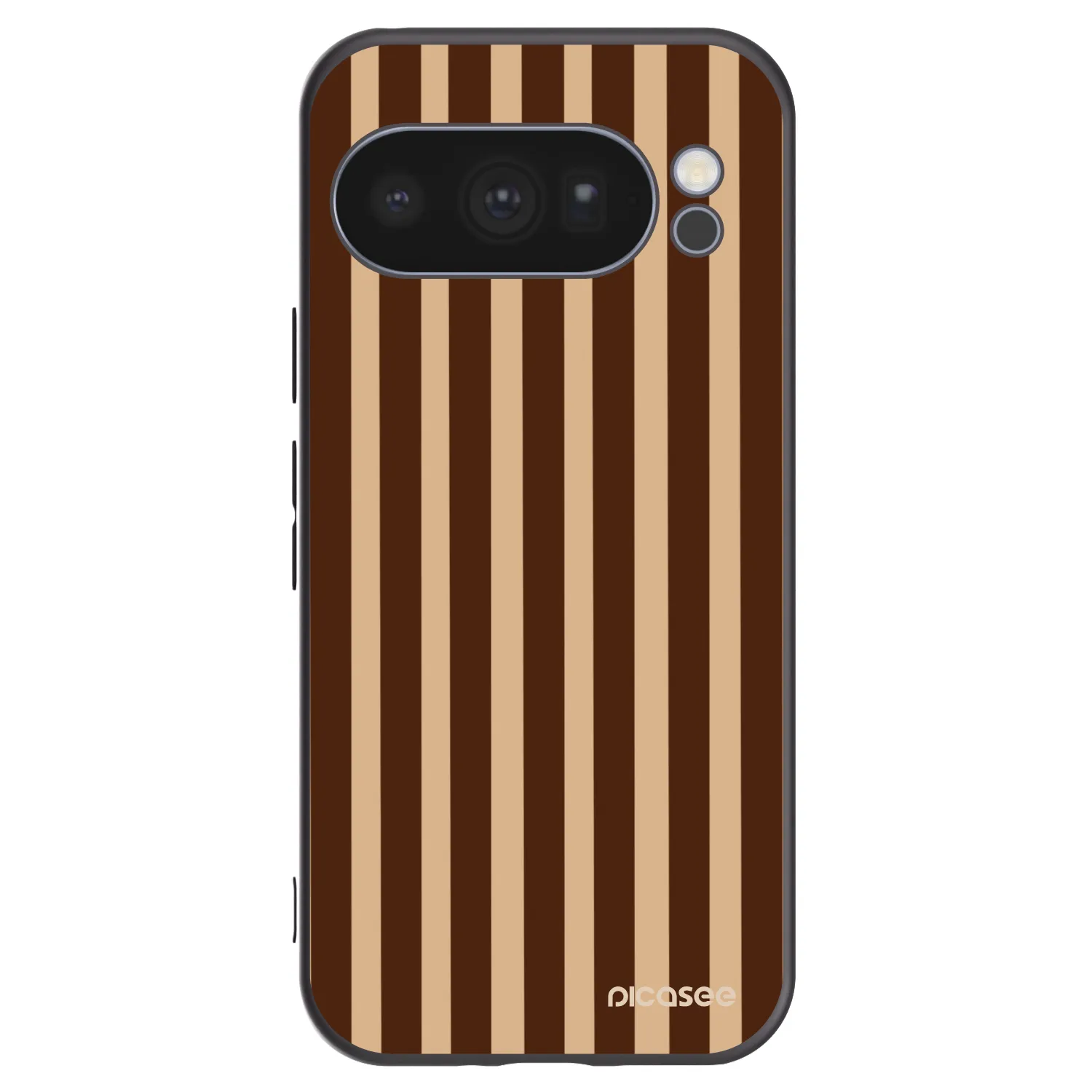 Picasee silikonowe czarne etui na Google Pixel 10 Pro - Brown lines