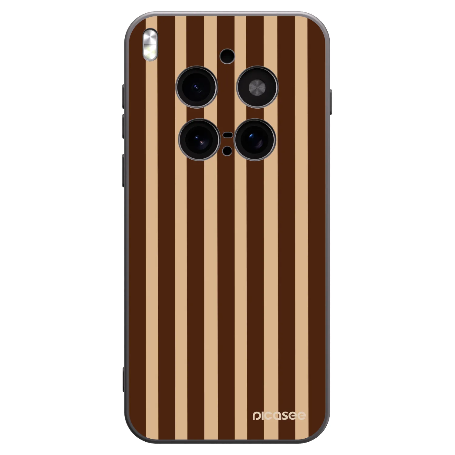 Picasee silikonowe czarne etui na Vivo X300 Pro - Brown lines