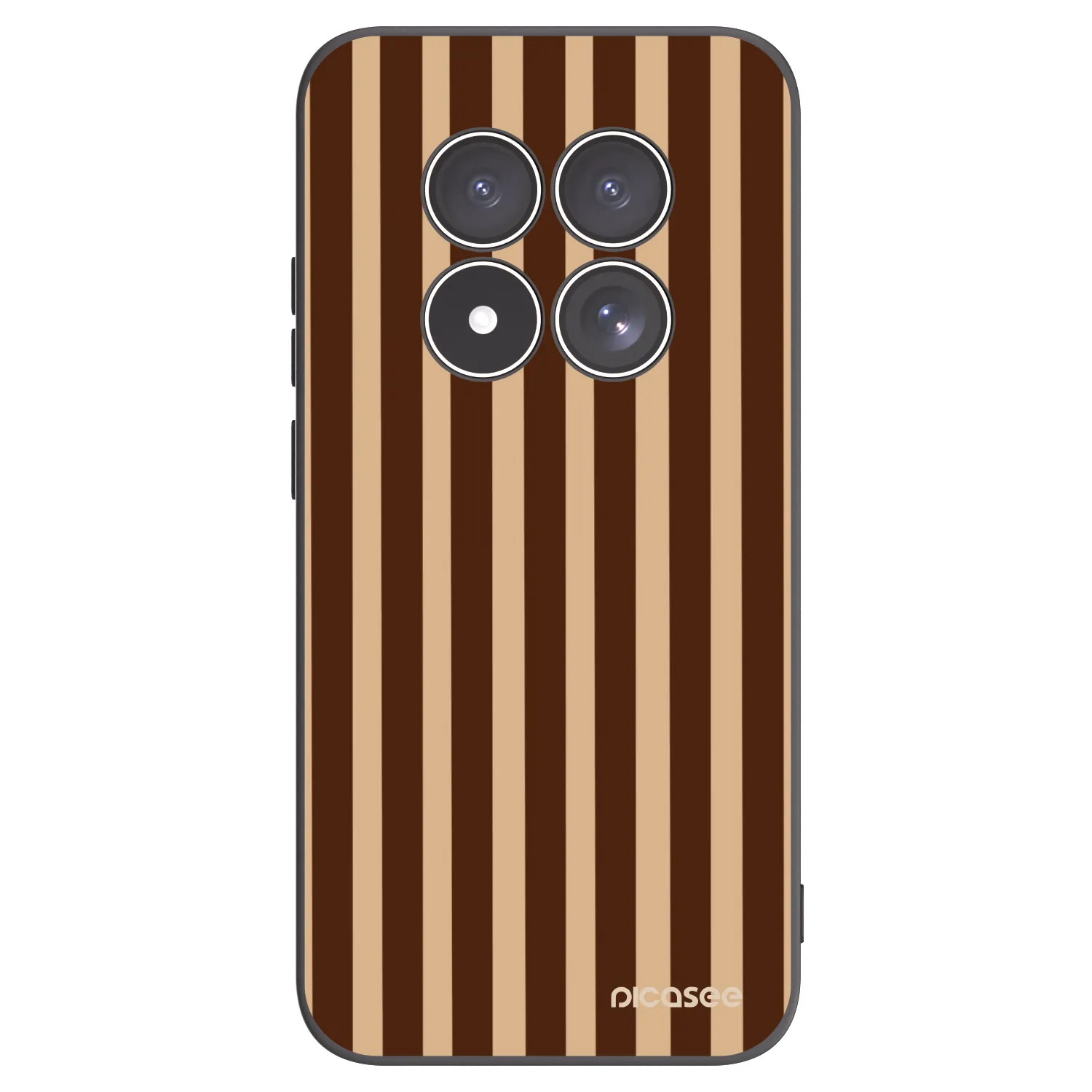Picasee silikonowe czarne etui na Xiaomi Redmi Note 15 Pro 5G - Brown lines