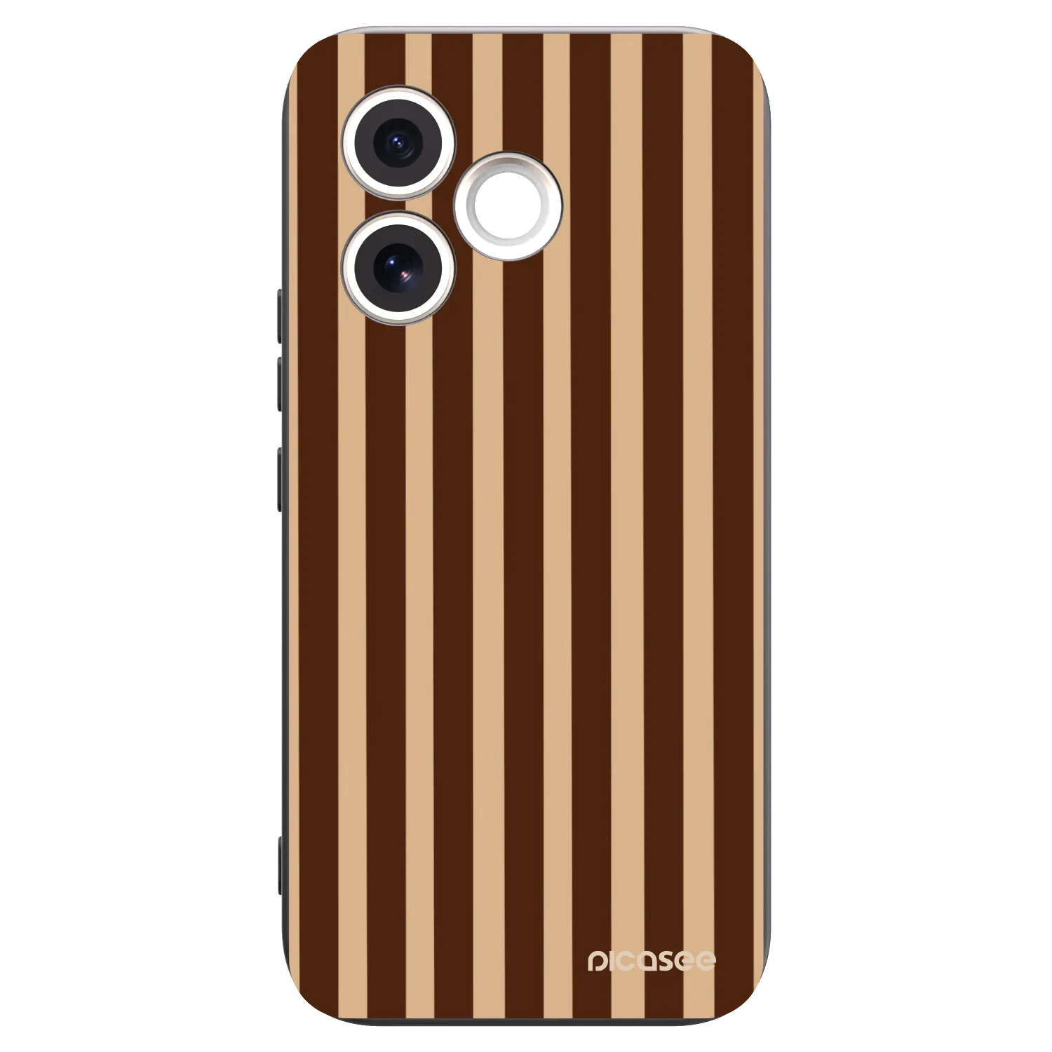 Picasee silikonowe czarne etui na Honor 600 Lite - Brown lines