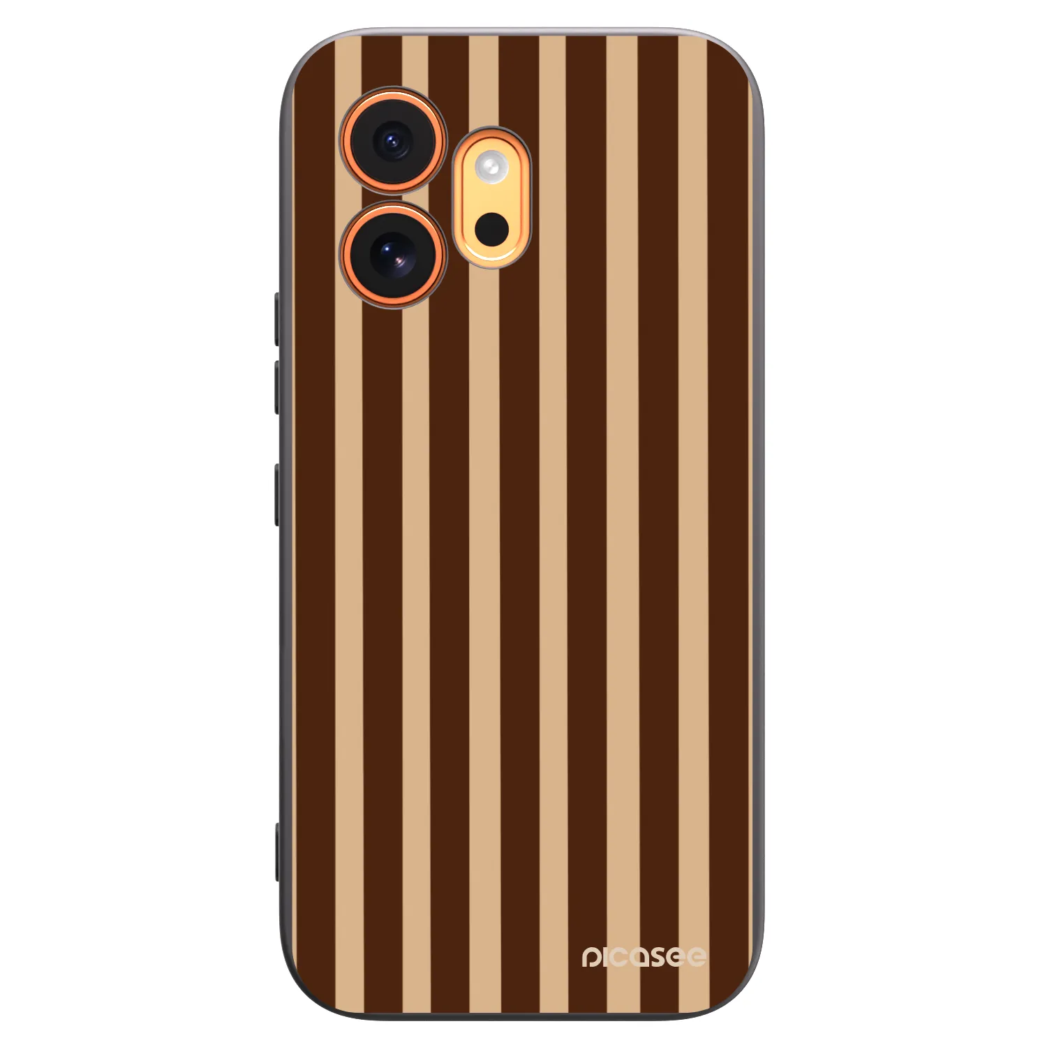 Picasee silikonowe czarne etui na Honor 600 - Brown lines