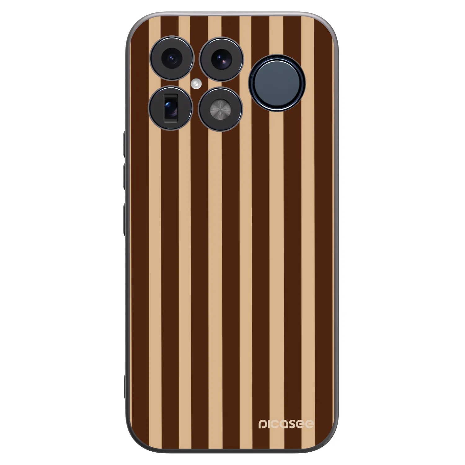 Picasee silikonowe czarne etui na Xiaomi Poco F8 Ultra - Brown lines