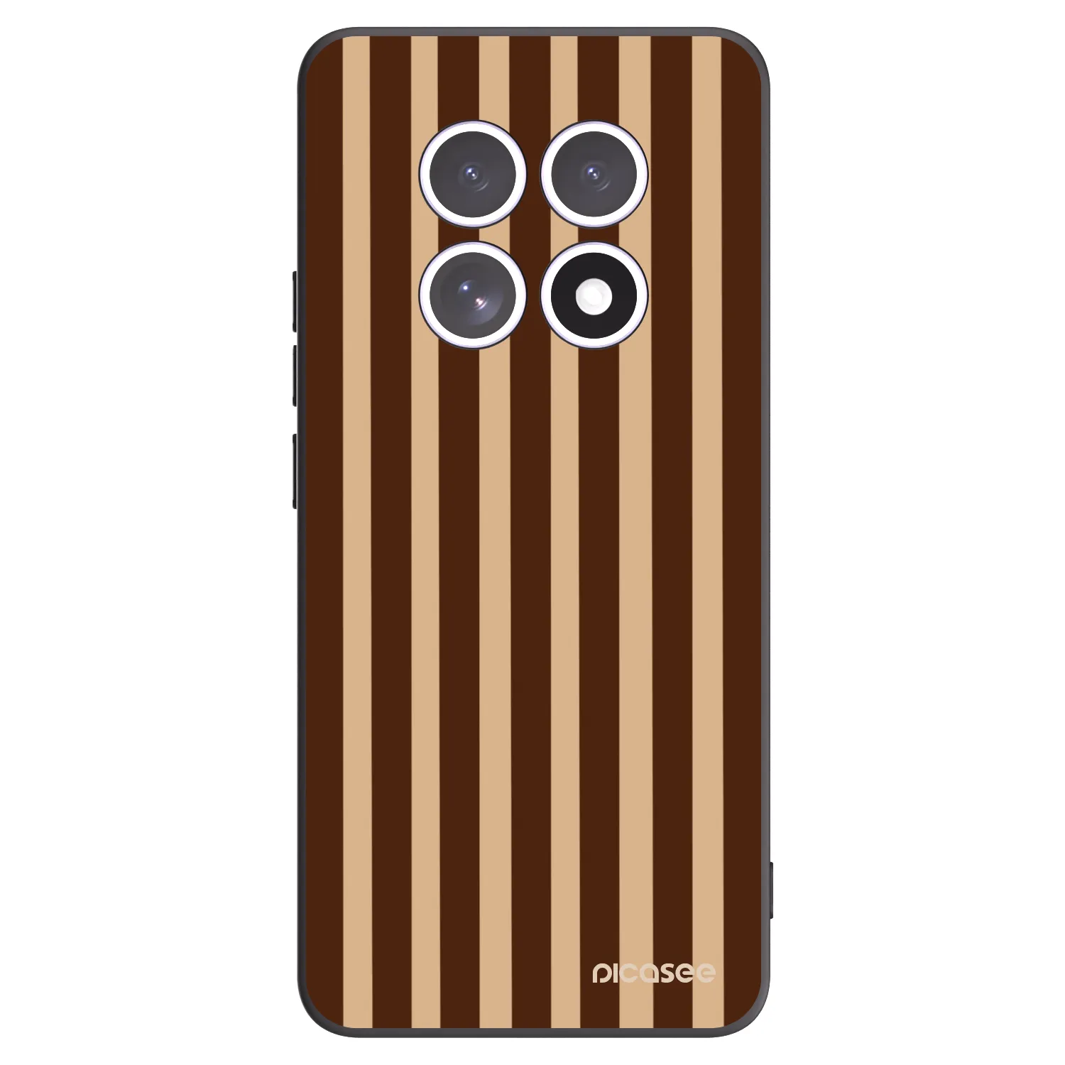 Picasee silikonowe czarne etui na Xiaomi Redmi Note 15 5G - Brown lines