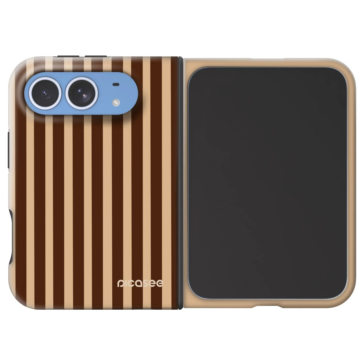 Picasee Fashion Case MagSafe na Apple iPhone Duo - Brown lines