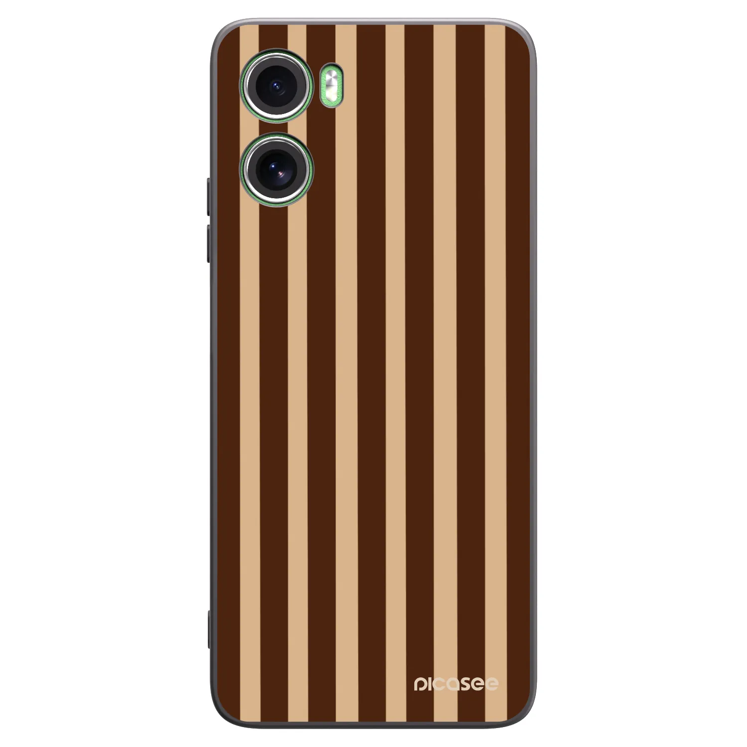 Picasee silikonowe czarne etui na Motorola Moto G06 - Brown lines