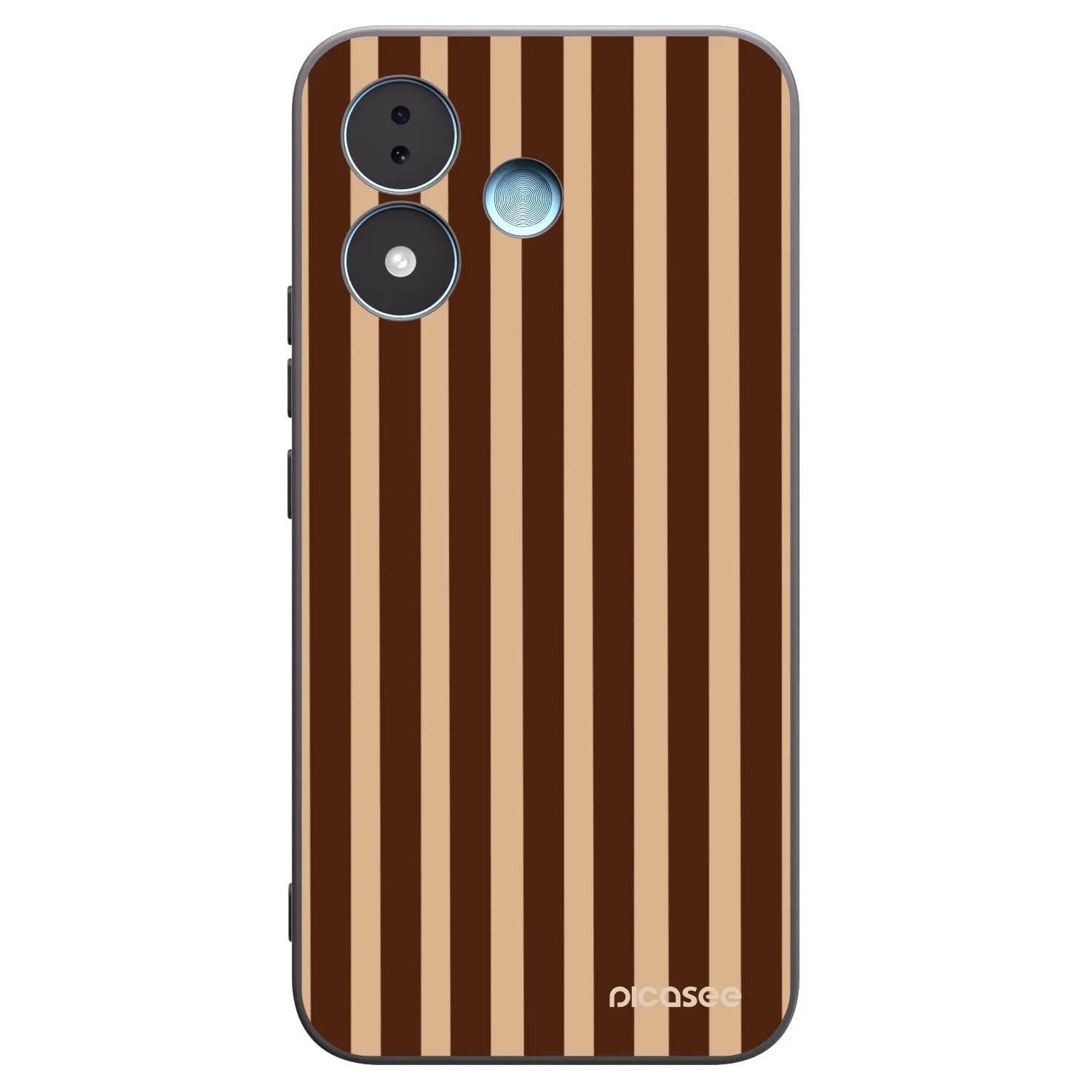 Picasee silikonowe czarne etui na Xiaomi Redmi Note 17 5G - Brown lines