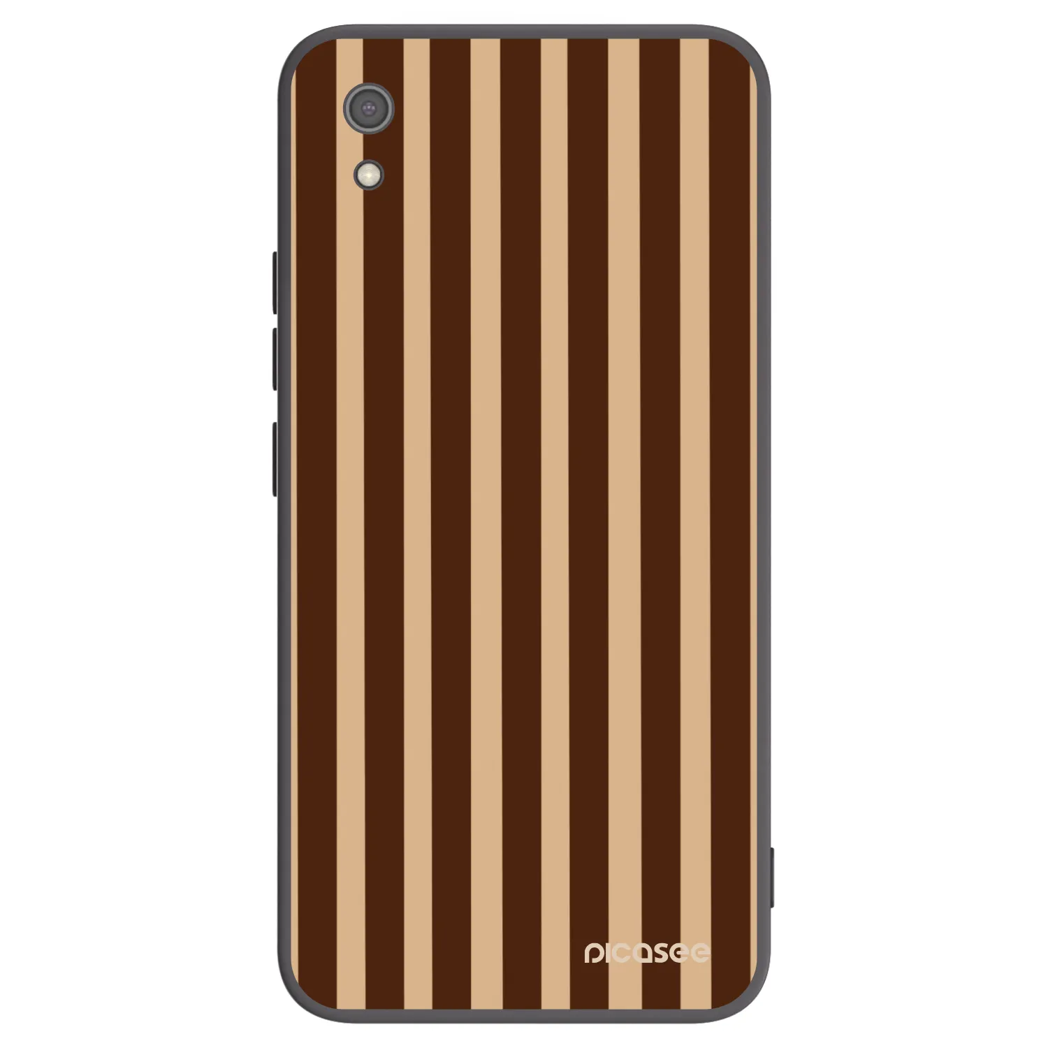 Picasee silikonowe czarne etui na Xiaomi Redmi 7A - Brown lines