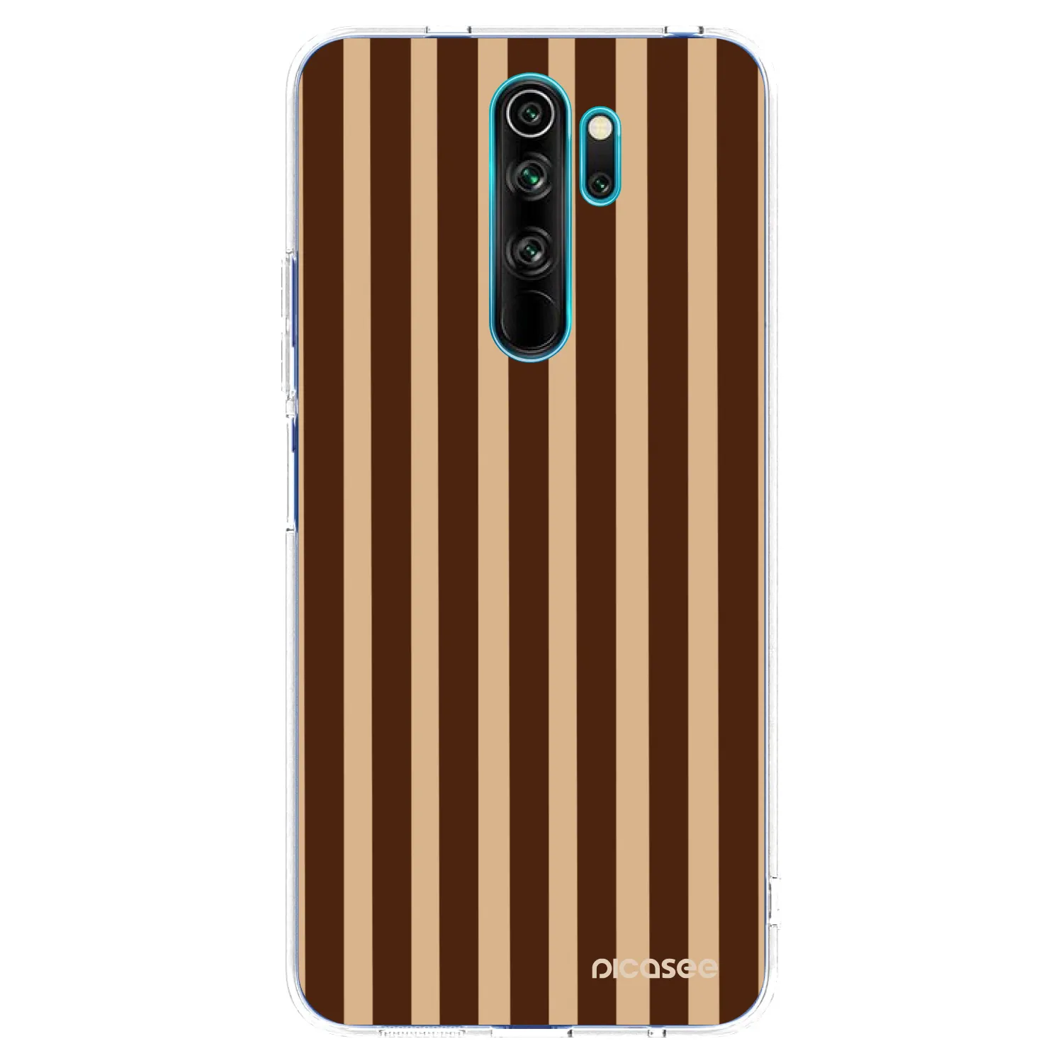 Picasee silikonowe przeźroczyste etui na Xiaomi Redmi Note 8 Pro - Brown lines