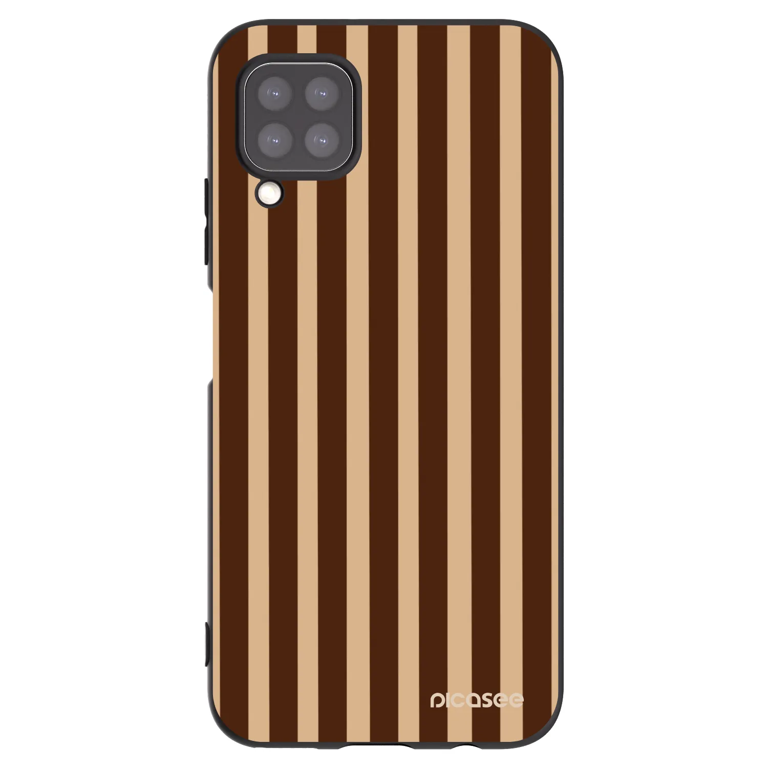 Picasee silikonowe czarne etui na Huawei P40 Lite - Brown lines