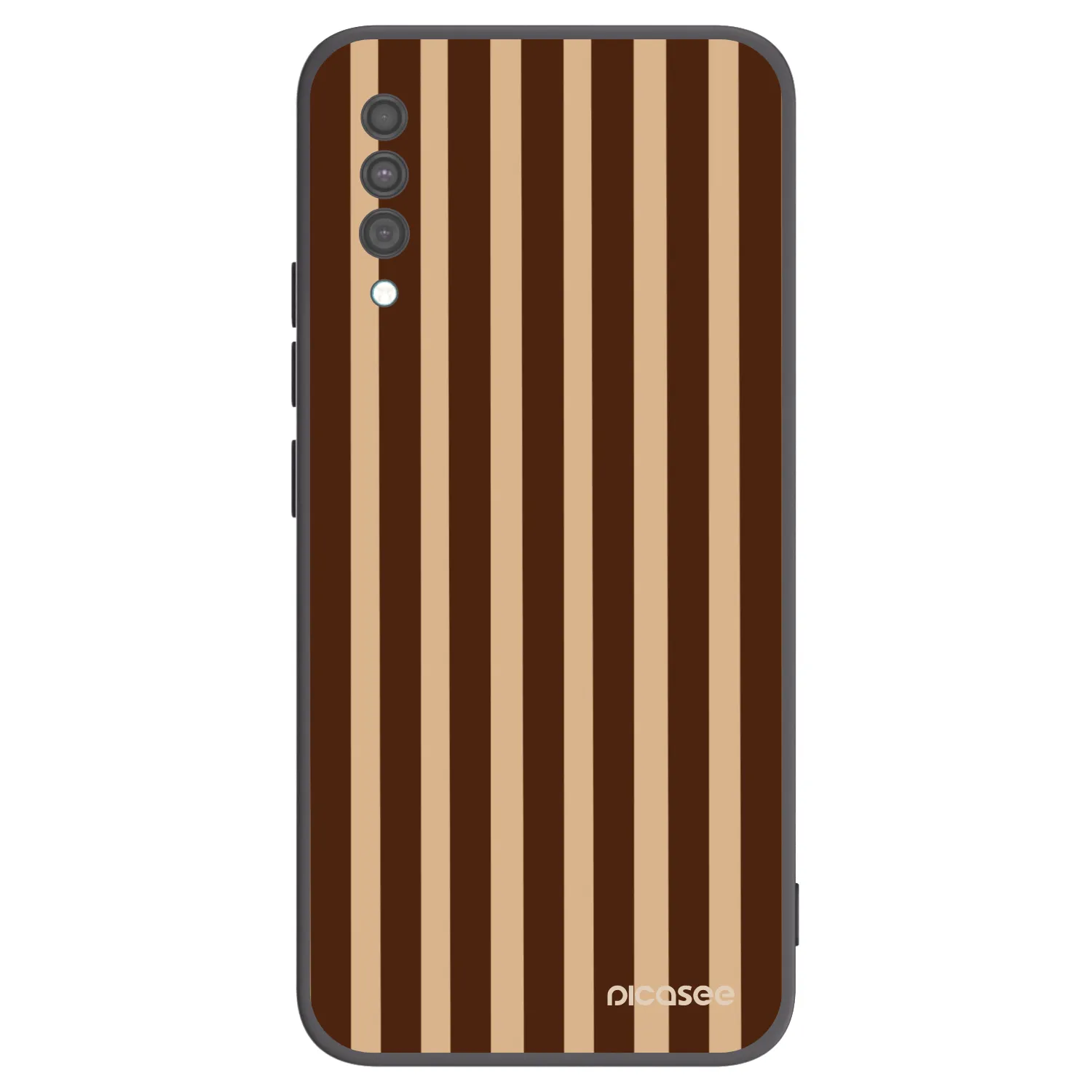 Picasee silikonowe czarne etui na Samsung Galaxy A30s A307F - Brown lines