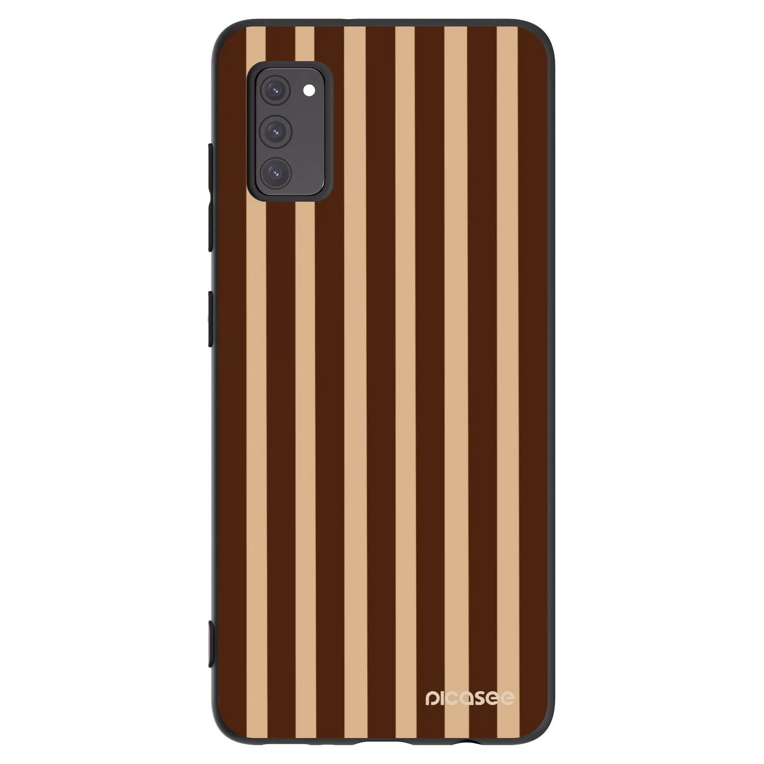 Picasee silikonowe czarne etui na Samsung Galaxy A41 A415F - Brown lines