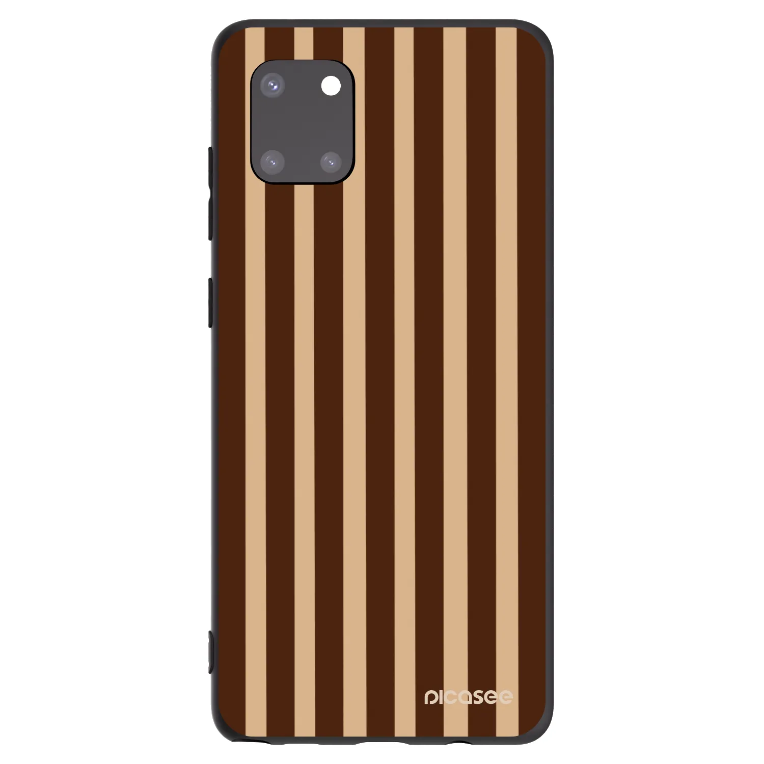 Picasee silikonowe czarne etui na Samsung Galaxy Note 10 Lite N770F - Brown lines