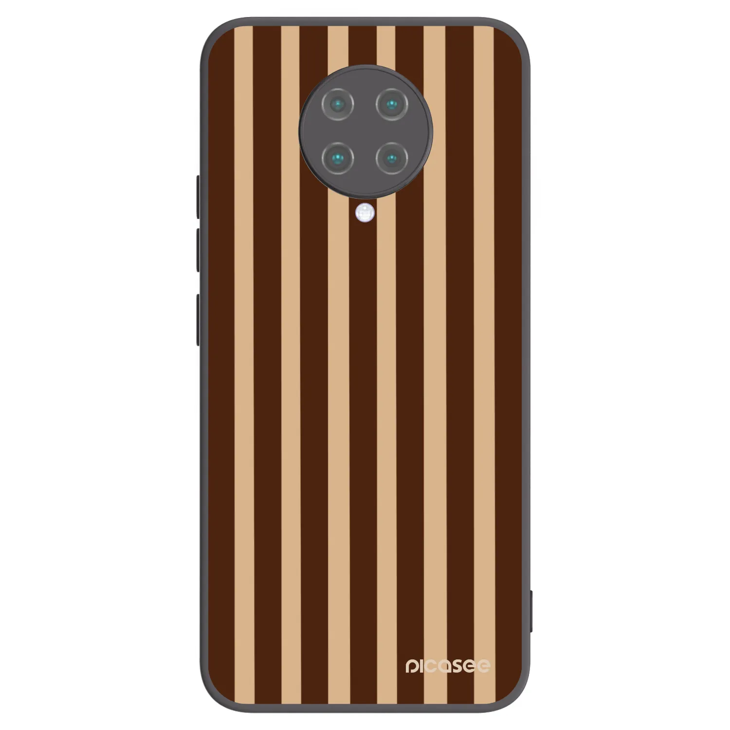 Picasee silikonowe czarne etui na Xiaomi Poco F2 Pro - Brown lines