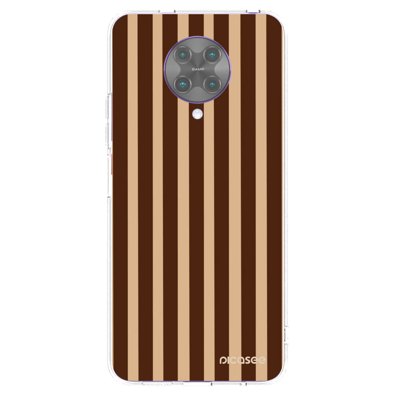 Picasee silikonowe przeźroczyste etui na Xiaomi Poco F2 Pro - Brown lines