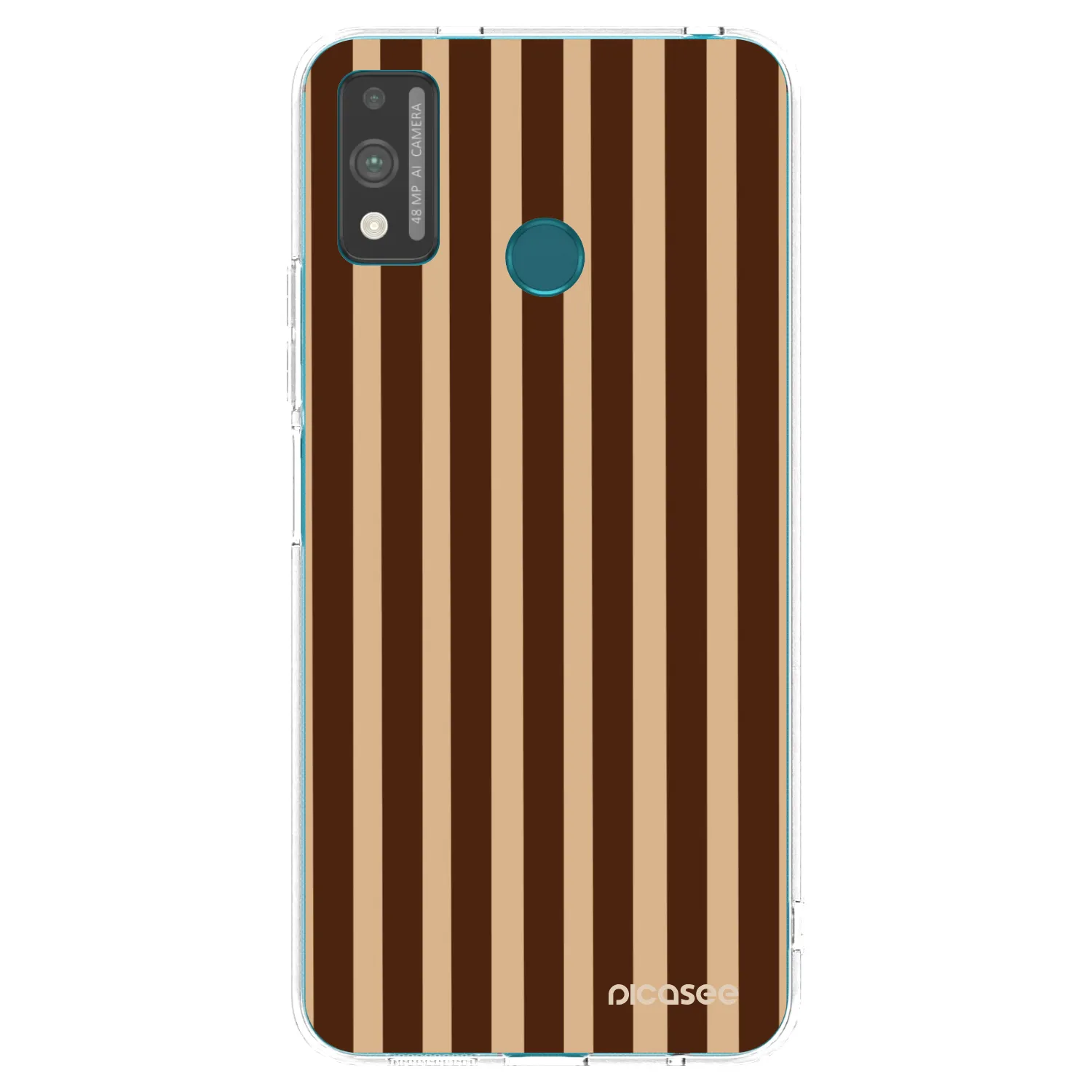 Picasee silikonowe przeźroczyste etui na Honor 9X Lite - Brown lines
