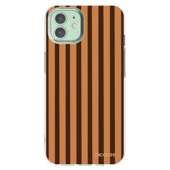Picasee silikonowe przeźroczyste etui na Apple iPhone 12 Pro - Caramel lines