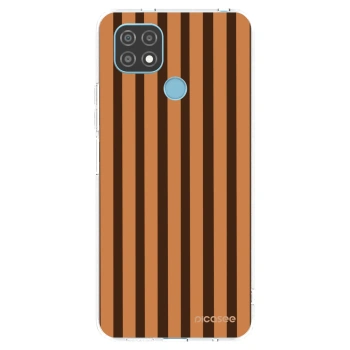 Picasee silikonowe przeźroczyste etui na Realme C21 - Caramel lines