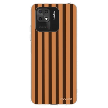 Picasee silikonowe przeźroczyste etui na Xiaomi Redmi 10C - Caramel lines
