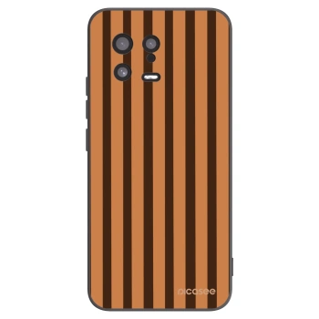 Picasee silikonowe czarne etui na Xiaomi 13 - Caramel lines
