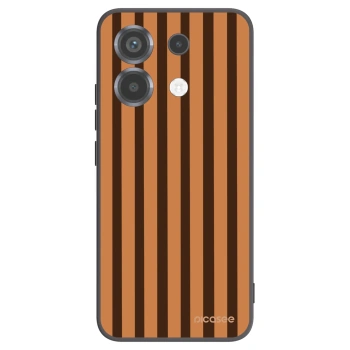 Picasee silikonowe czarne etui na Xiaomi Poco X6 - Caramel lines