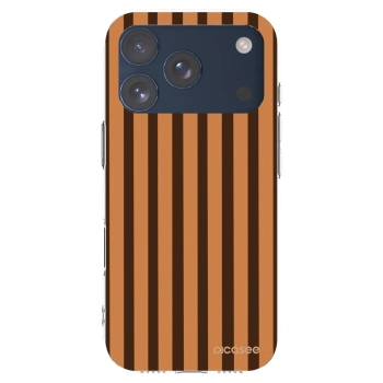Picasee silikonowe przeźroczyste etui na Apple iPhone 17 Pro - Caramel lines
