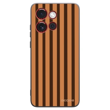 Picasee silikonowe czarne etui na Motorola Edge 60 Neo 5G - Caramel lines