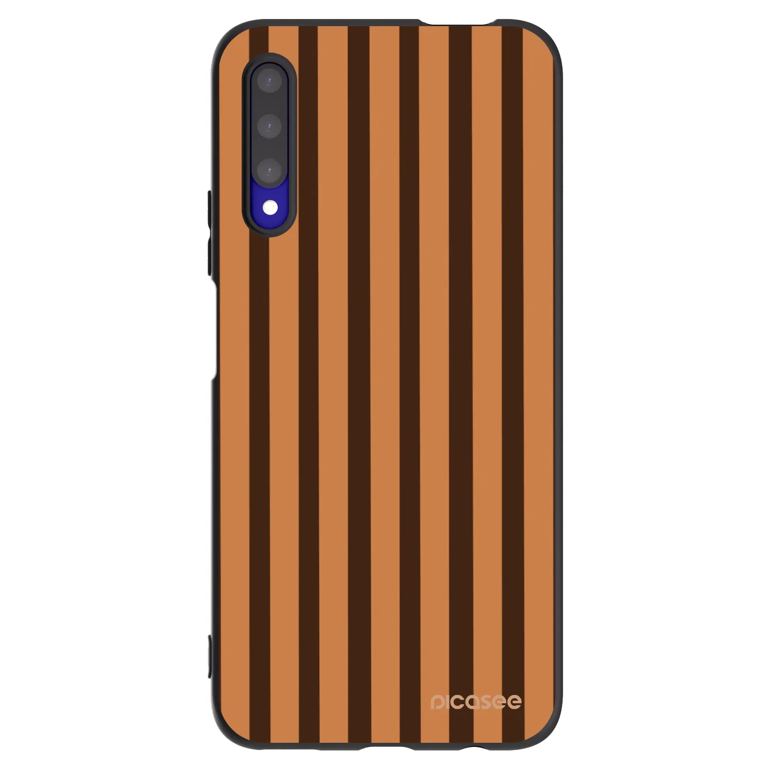 Picasee silikonowe czarne etui na Honor 9X Pro - Caramel lines
