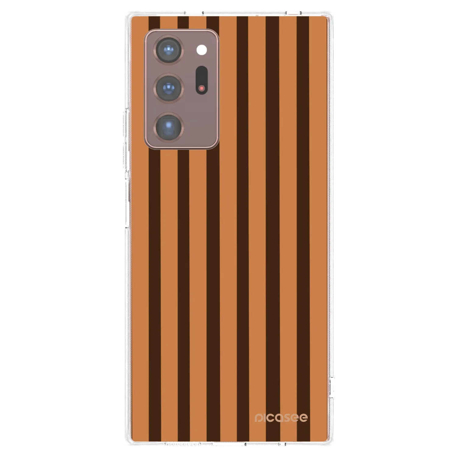 Picasee silikonowe przeźroczyste etui na Samsung Galaxy Note 20 Ultra - Caramel lines
