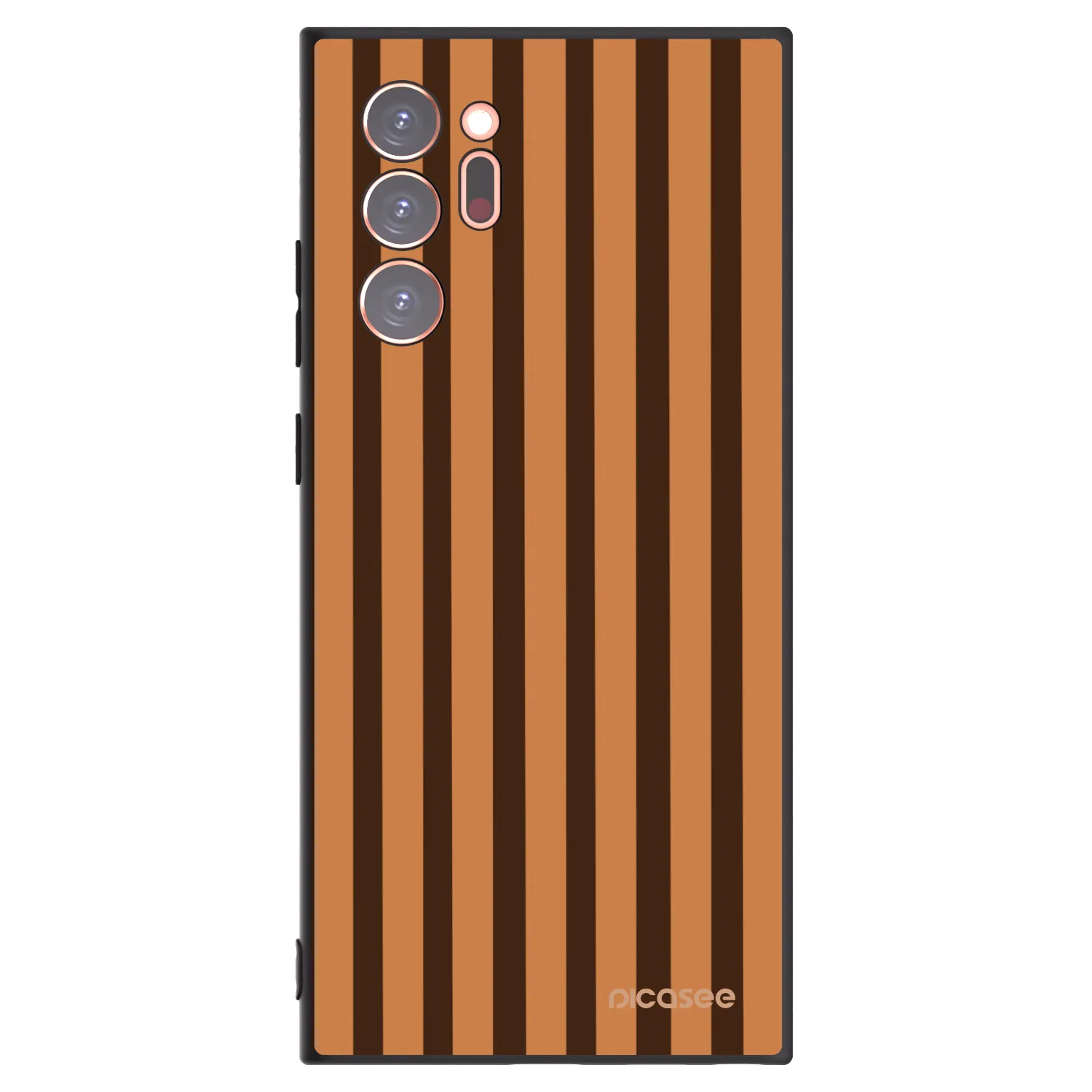 Picasee silikonowe czarne etui na Samsung Galaxy Note 20 Ultra - Caramel lines