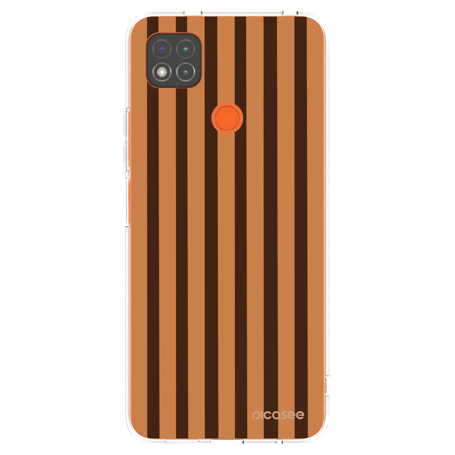 Picasee silikonowe przeźroczyste etui na Xiaomi Redmi 9C - Caramel lines