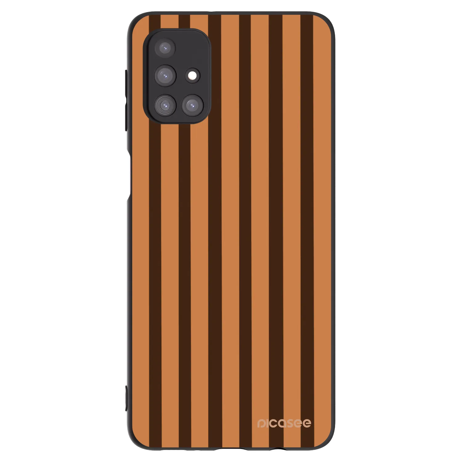 Picasee silikonowe czarne etui na Samsung Galaxy M31s - Caramel lines