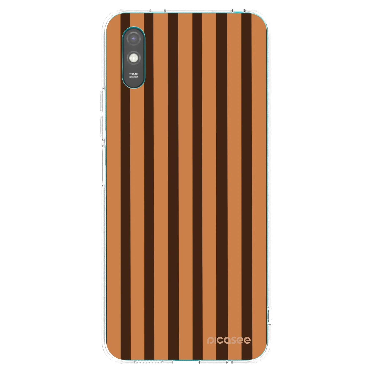 Picasee silikonowe przeźroczyste etui na Xiaomi Redmi 9A - Caramel lines