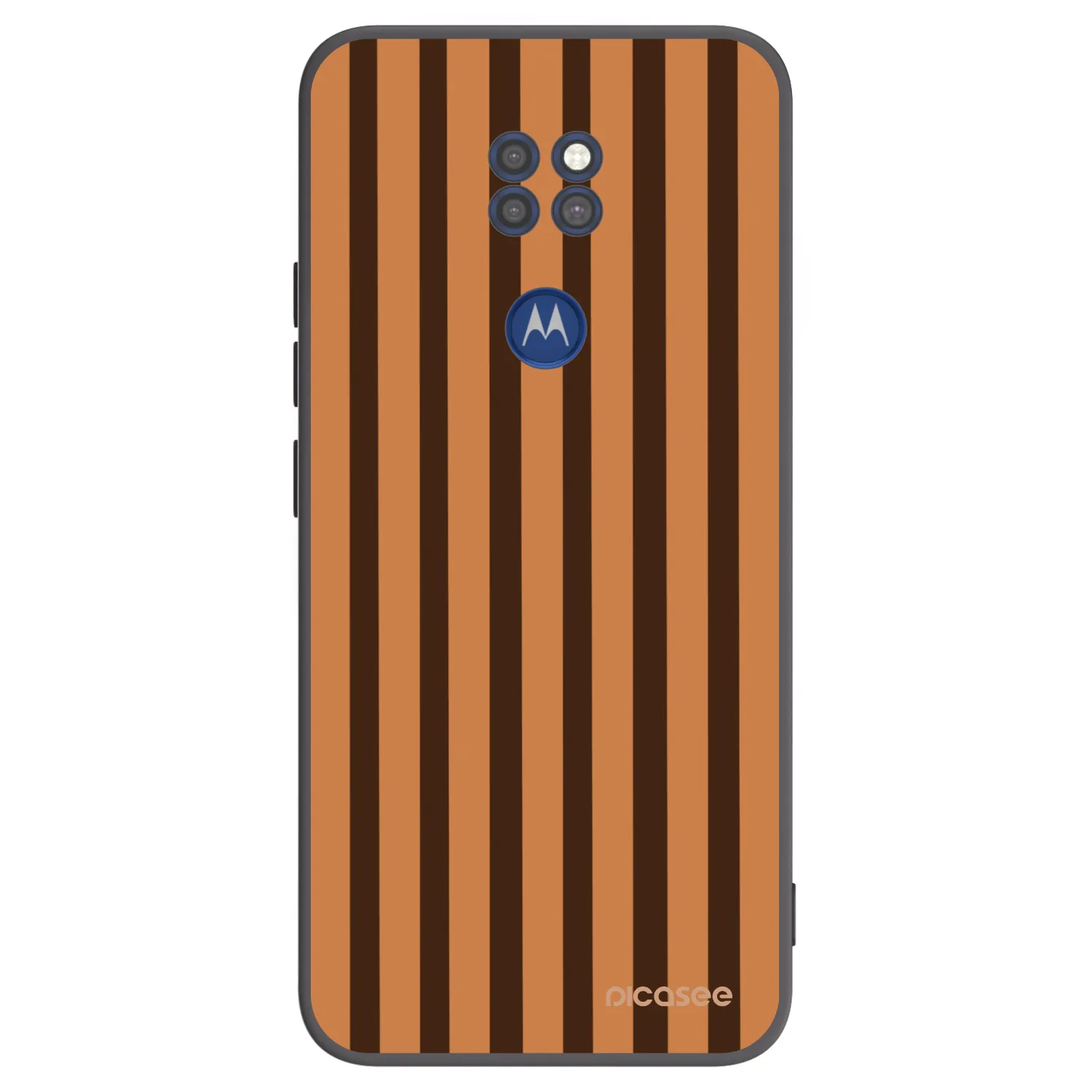 Picasee silikonowe czarne etui na Motorola Moto G9 Play - Caramel lines
