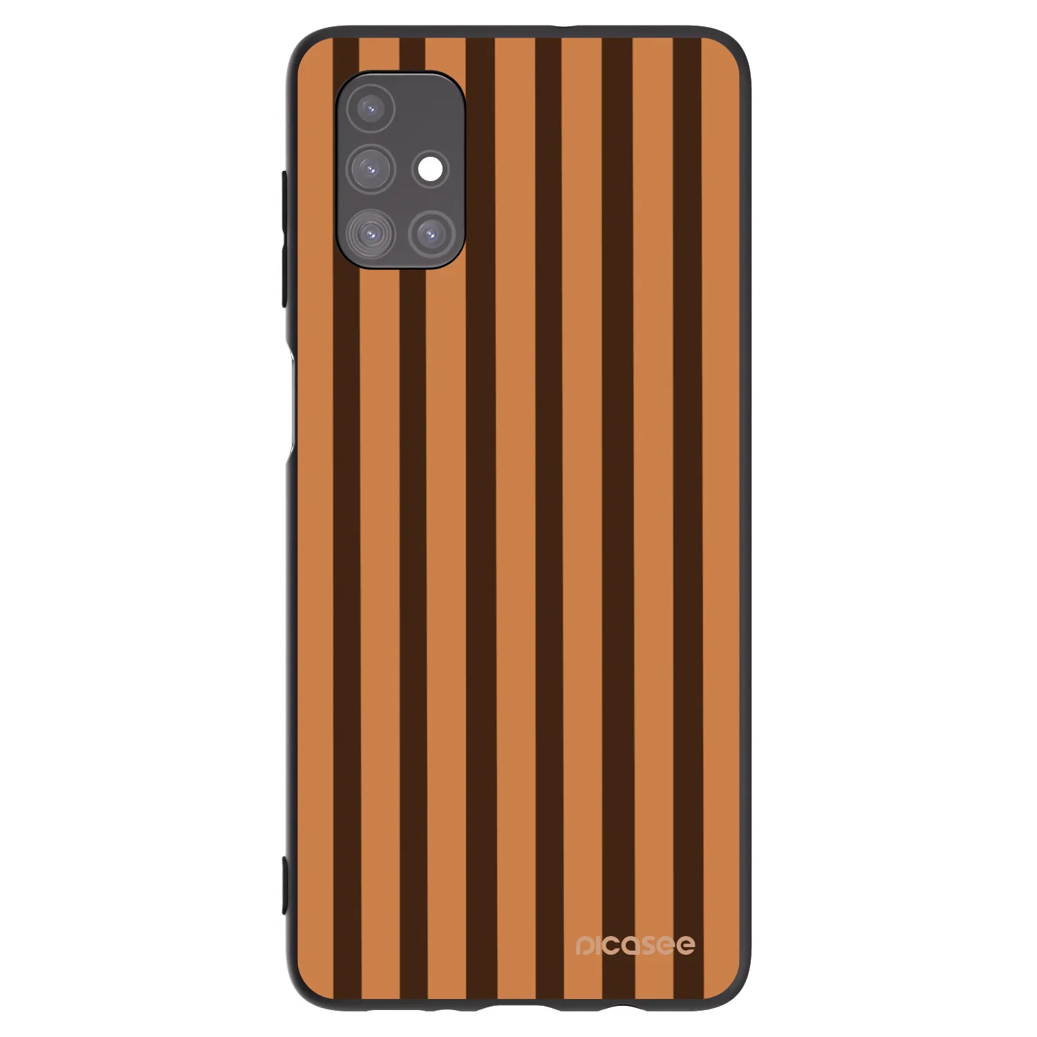 Picasee silikonowe czarne etui na Samsung Galaxy M51 M515F - Caramel lines