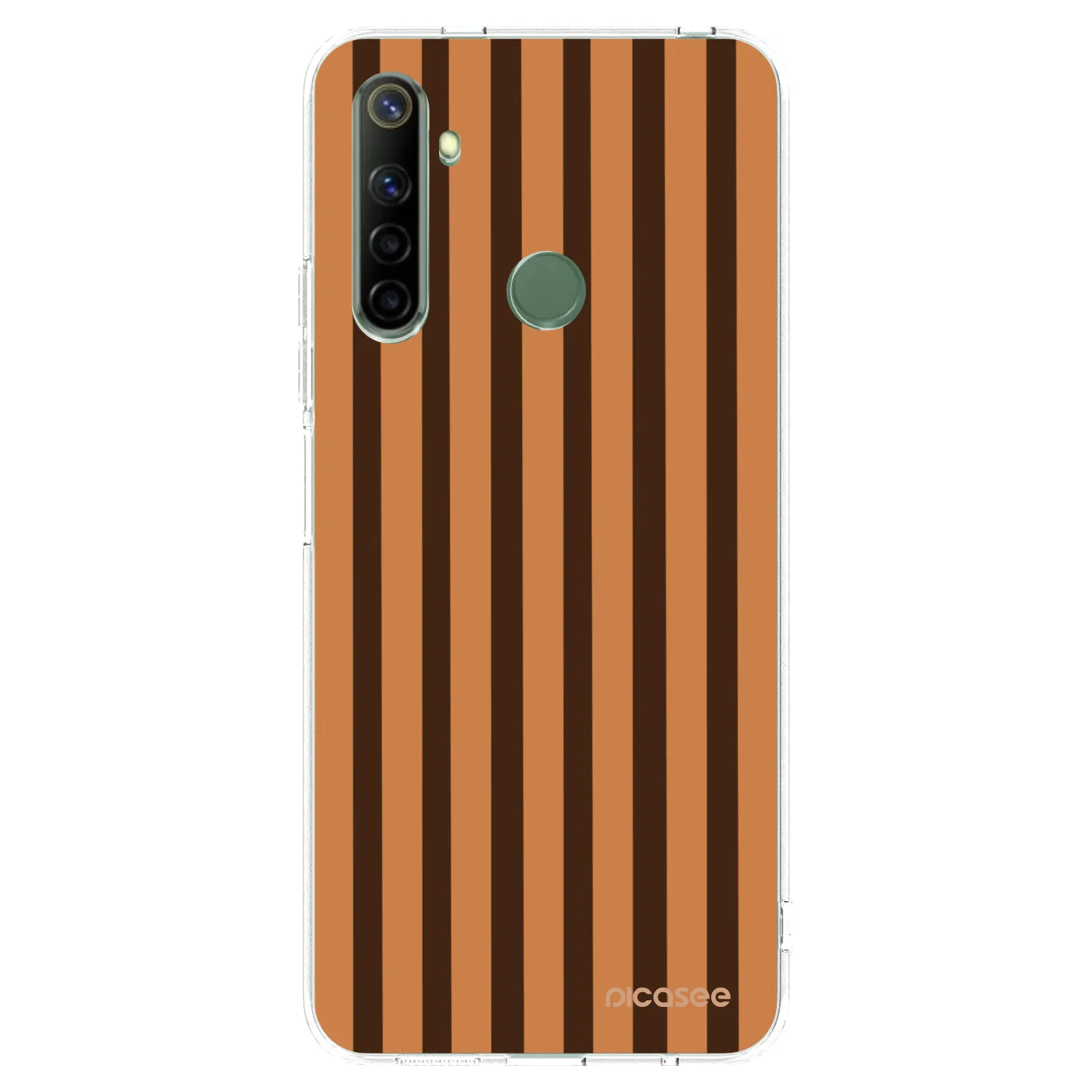 Picasee silikonowe przeźroczyste etui na Realme 6i - Caramel lines