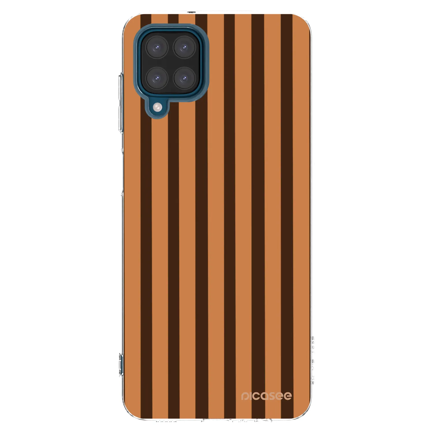 Picasee silikonowe przeźroczyste etui na Samsung Galaxy A12 A125F - Caramel lines